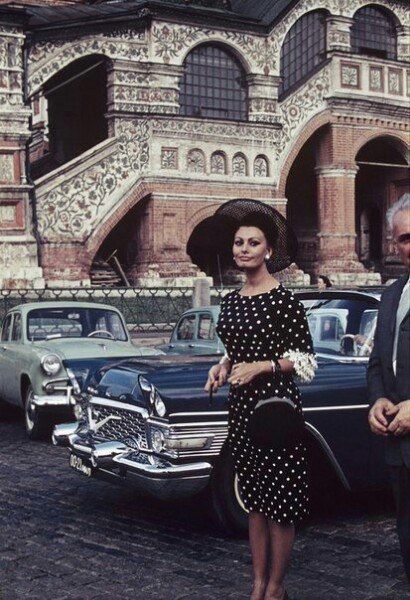 Софи Лорен на Красной площади. Москва 1965 год