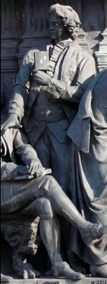 Ф. Г. Волков на памятнике «Тысячелетие России» в Великом Новгороде